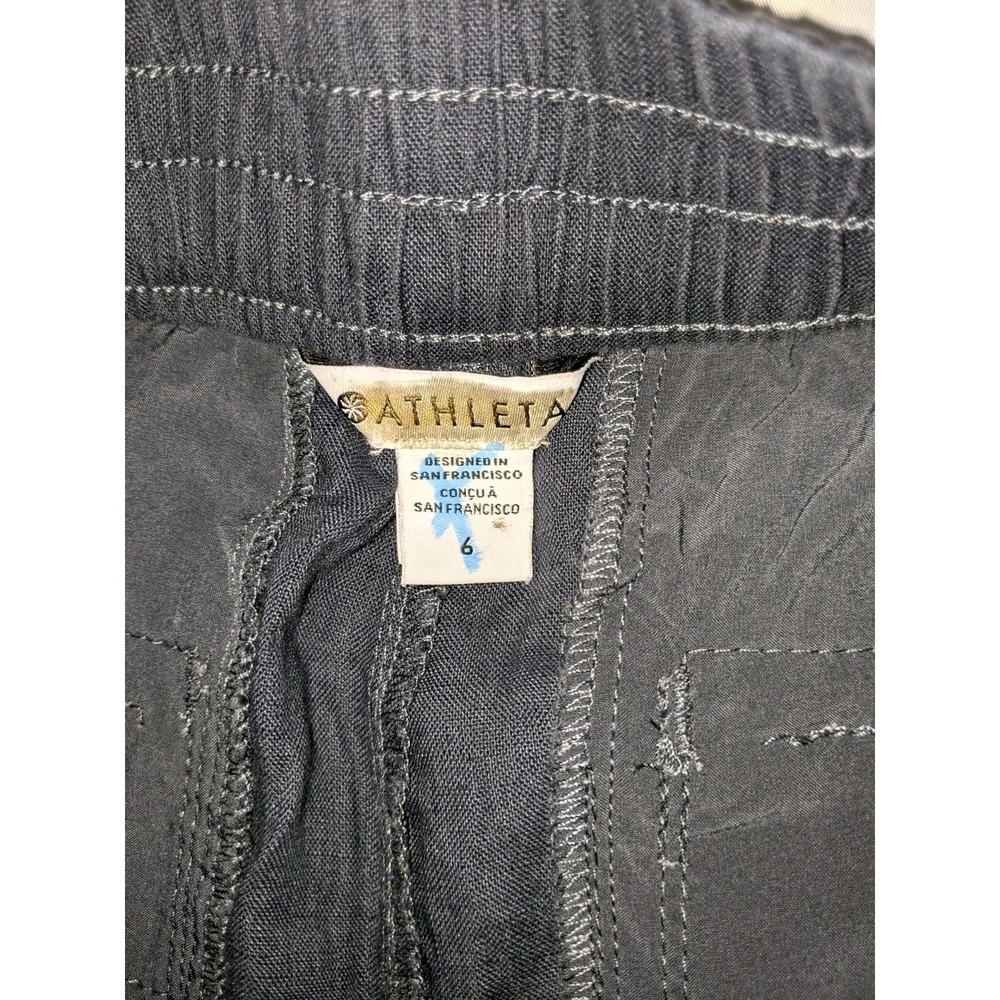 Athleta Voyager Linen Shorts Size 6 Granite 7 Inch Inseam Pockets Athleta - Picture 12 of 16
